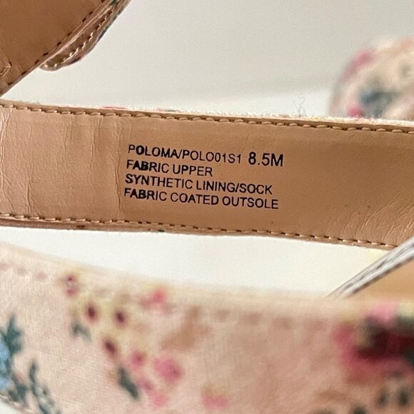 Steve Madden Women's Pink Floral Poloma Espadrille Platform Wedge Sandals Sz 8.5 - Picture 3 of 9